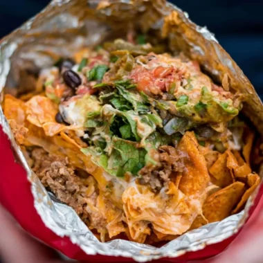 Sizzling camping tacos made over a campfire