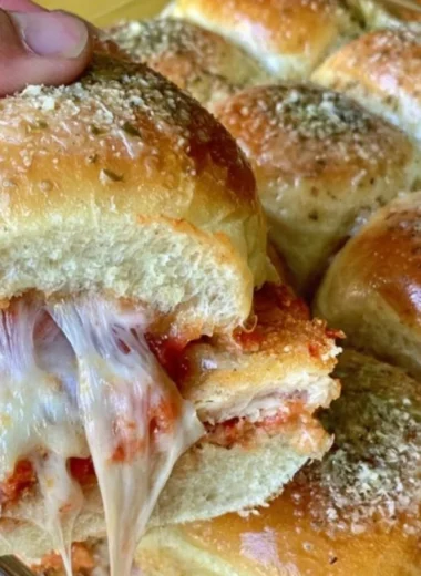 Delicious chicken nugget sliders served on a platter