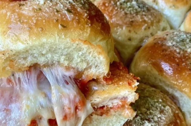 Delicious chicken nugget sliders served on a platter