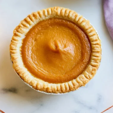 Delicious cozy mini pumpkin pies served on a rustic table with autumn decorations.