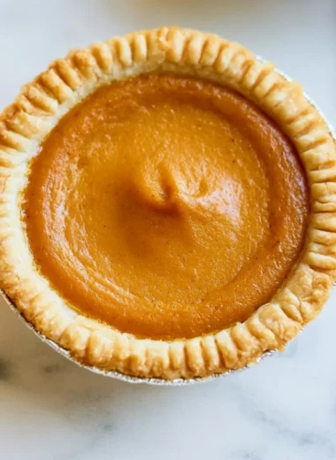 Delicious cozy mini pumpkin pies served on a rustic table with autumn decorations.