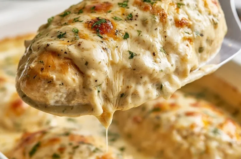 Delicious smothered sour cream chicken served on a plate